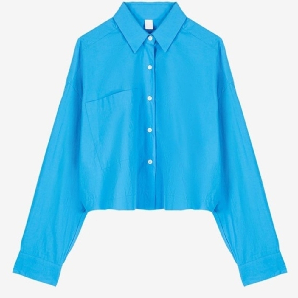 The Frankie Shop: Lawan Cropped Shirt